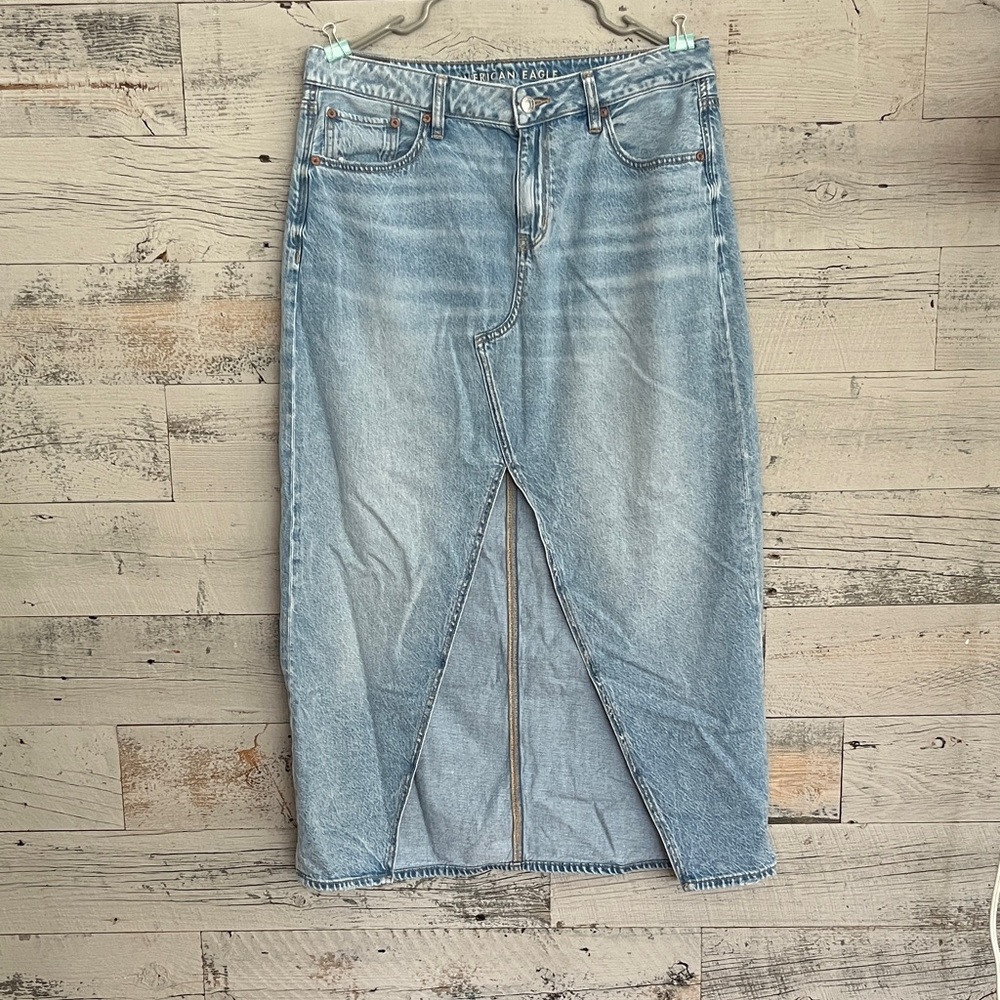 American Eagle Outfitters Light Blue Denim Skirt